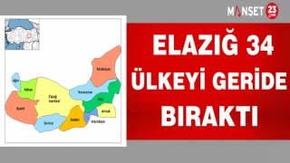 Elazığ 34 ülkeyi geride bıraktı