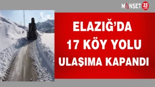 ELAZIĞ'DA 17 KÖY YOLU ULAŞIMA KAPANDI