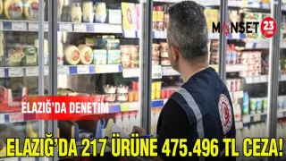 ELAZIĞ'DA 217 ÜRÜNE 475.496 TL CEZA