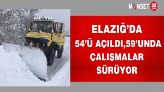 Elazığ’da 54’ü açıldı, 59’unda çalışmalar sürüyor