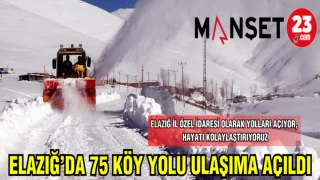 ELAZIĞ'DA 75 KÖY YOLU ULAŞIMA AÇILDI