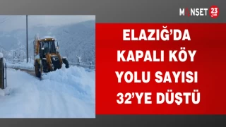 ELAZIĞ'DA KAPALI KÖY YOLU SAYISI 32' YE DÜŞTÜ