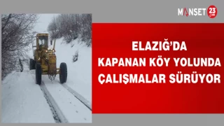 ELAZIĞ'DA KAPANAN KÖY YOLLUNDA ÇALIŞMALAR SÜRÜYOR