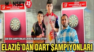 ELAZIĞ'DAN DART ŞAMPİYONLARI