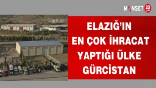 ELAZIĞ'IN EN ÇOK İHRACAT YAPTIĞI ÜLKE GÜRCİSTAN