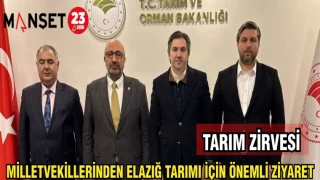 MİLLETVEKİLLERİNDEN ELAZIĞ TARIMI İÇİN ÖNRMLİ ZİYARET