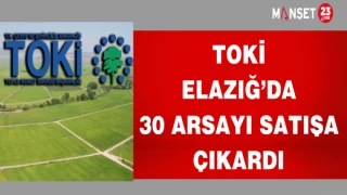 TOKİ ELAZIĞ'DA 30 ARSAYI SATIŞA ÇIKARDI