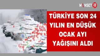 TÜRKİYE SON 24 YILIN EN DÜŞÜK OCAK AYI YAĞIŞINI ALDI