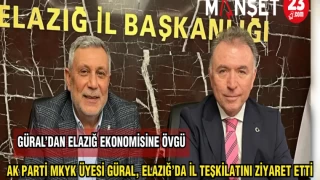 AK PARTİ MKYK ÜYESİ GÜRAL,ELAZIĞ'DA İL TEŞKİLATINI ZİYARET ETTİ
