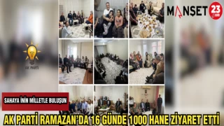 AK PARTİ RAMAZAN'DA 16 GÜNDE 1000 HANE ZİYARET ETTİ