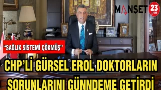 CHP'Lİ GÜRSEL EROL, DOKTORLARIN SORUNLARINI GÜNDEME GETİRDİ