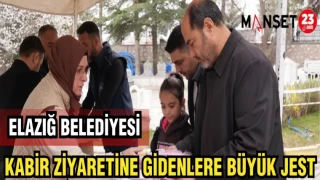 ELAZIĞ BELEDİYESİ, KABİR ZİYARETİNE GİDENLERE BÜYÜK JEST