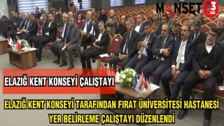 ELAZIĞ KENT KONSEYİ TARAFINDAN FIRAT ÜNİVERSİTESİ HASTANESİ YER BELİRLEME ÇALIŞTAYI DÜZENLENDİ