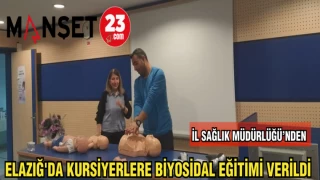 ELAZIĞ'DA KURSİYERLERE BİYOSİDAL EĞİTİMİ VERİLDİ