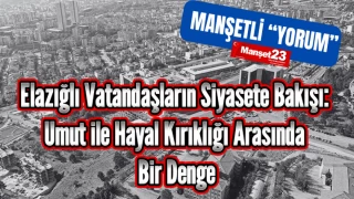 ELAZIĞLI VATANDAŞLARIN SİYASETE BAKIŞI: UMUT İLE HAYAL KIRIKLIĞI ARASINDA BİR DENGE