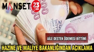 HAZİNE VE MALİYE BAKANLIĞINDAN AÇIKLAMA