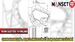 SARINI HAREBELERİ 1. DERECE ARKEOLOJİK SİT ALANI OLARAK TESCİLLENDİ