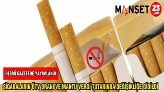 SİGARALARIN ÖTV ORANI VE MAKTU VERGİ TUTARINDA DEĞİŞİKLİĞE GİDİLDİ