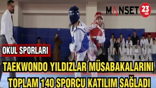 TAEKWONDO YILDIZLAR MÜSABAKALARINI TOPLAM 140 SPORCU KATILIM SAĞLADI