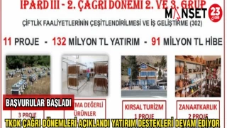 TKDK ÇAĞRI DÖNEMLERİ AÇIKLANDI YATIRIM DESTEKLERİ DEVAM EDİYOR