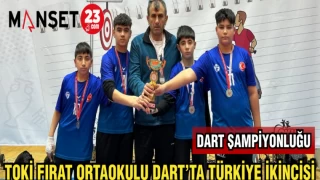 TOKİ FIRAT ORTAOKULU DART’TA TÜRKİYE İKİNCİSİ