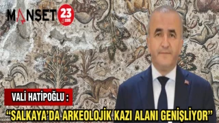 VALİ HATİPOĞLU: "SALKAYA'DA ARKEOLOJİK KAZI ALANI GENİŞLİYOR"