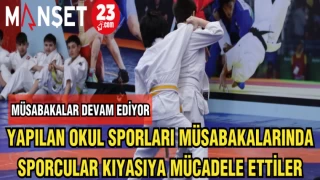 YAPILAN OKUL SPORLARI MÜSABAKALARINDA SPORCULAR KIYASIYA MÜCADELE ETTİ