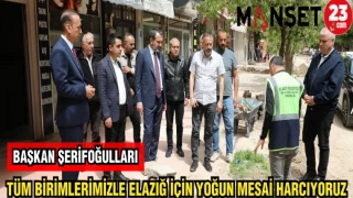 BAŞKAN ŞERİFOĞULLARI: TÜM BİRİMLERİMİZLE ELAZIĞ İÇİN YOĞUN MESAİ HARCIYORUZ