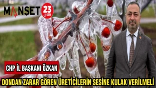 CHP İL BAŞKANI ÖZKAN: “DONDAN ZARAR GÖREN ÜRETİCİLERİN SESİNE KULAK VERİLMELİ”