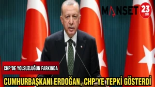 CUMHURBAŞKANI ERDOĞAN CHP'YE TEPKİ GÖSTERDİ