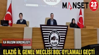 ELAZIĞ İL GENEL MECLİSİ BOL OYLAMALI GEÇTİ