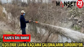 ELAZIĞ İL ÖZEL İDARESİ İLÇELERDE LAVRA İLAÇLAMA ÇALIŞMALARINI SÜRDÜRÜYOR