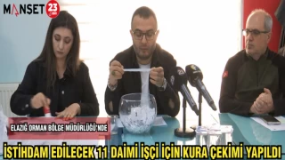 ELAZIĞ ORMAN BÖLGE MÜDÜRLÜĞÜ'NDE İSTİHDAM EDİLECEK 11 DAİMİ İŞÇİ İÇİN KURA ÇEKİLDİ
