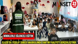ELAZIĞ'DA YEŞİLAY ŞUBESİ ANAOKULUNDA TANITIM FAALİYETİ GERÇEKLEŞTİRDİ