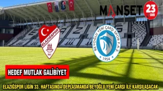 ELAZIĞSPOR LİGİN 33. HAFTASINDA DEPLASMANDA BEYOĞLU YENİ ÇARŞI İLE KARŞILAŞACAK