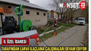 İL ÖZEL İDARESİ TARAFINDAN LARVA İLAÇLAMA ÇALIŞMALARI DEVAM EDİYOR