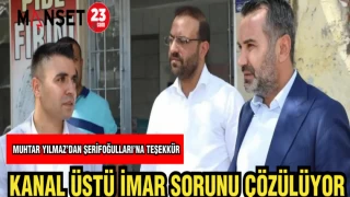 KANAL ÜSTÜ İMAR SORUNU ÇÖZÜLÜYOR