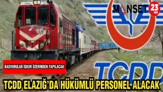 TCDD ELAZIĞ'DA HÜKÜMLÜ PERSONEL ALACAK
