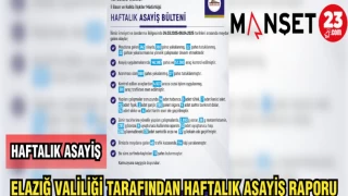VALİLİK TARAFINDAN HAFTALIK ASAYİŞ PAYLAŞILDI