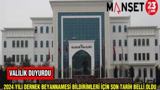 VALİLİK UYARDI: 2024 YILI DERNEK BEYANNAMESİ BİLDİRİMLERİ İÇİN SON TARİH BELLİ OLDU