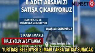 YURTBAŞI BELEDİYESİ 8 İMARLI ARSA SATIŞA SUNACAK