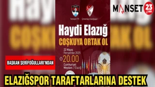 BAŞKAN ŞERİFOĞULLARI'NDAN ELAZIĞSPOR TARAFTARLARINA DESTEK