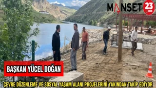 BAŞKAN YÜCEL DOĞAN ÇEVRE DÜZENLEME VE SOSYAL YAŞAM ALANI PROJELERİNİ YAKINDAN TAKİP EDİYOR
