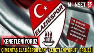 ÇİMENTAŞ ELAZIĞSPOR'DAN "KENETLENİYORUZ" PROJESİ