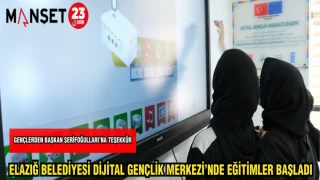 ELAZIĞ BELEDİYESİ DİJİTAL GENÇLİK MERKEZİ'NDE EĞİTİMLER BAŞLADI