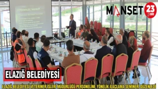 ELAZIĞ BELEDİYESİ VETERİNER İŞLERİ MÜDÜRLÜĞÜ PERSONELİNE YÖNELİK İLAÇLAMA SEMİNERİ DÜZENLEDİ
