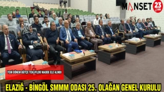 ELAZIĞ-BİNGÖL SMMM ODASI 25.OLAĞAN GENEL KURULU