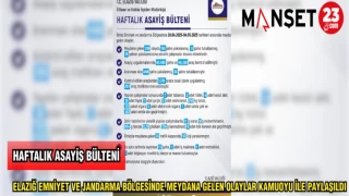 ELAZIĞ EMNİYET VE JANDARMA BÖLGESİNDE MEYDANA GELEN OLAYLAR KAMUOYU İLE PAYLAŞILDI