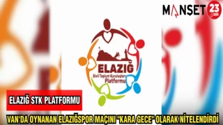 ELAZIĞ STK PLATFORMU VAN'DA OYNANAN ELAZIĞSPOR MAÇINI "KARA GECE" OLARAK NİTELENDİRDİ