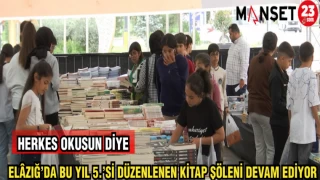 ELAZIĞ'DA BU YIL 5.'Sİ DÜZENLENEN KİTAP ŞÖLENİ DEVAM EDİYOR